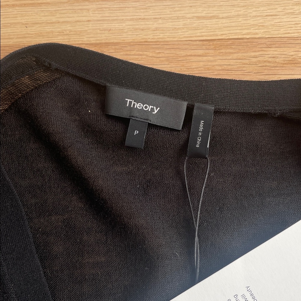 Theory Women's Black Cardigan Sweater size TP - Picture 6 of 12